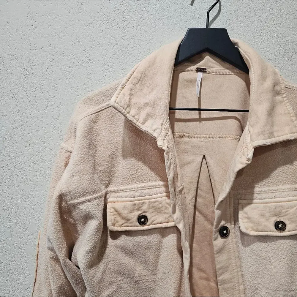 Free People Ruby Shacket jacket in the 'sweetheart sunrise'